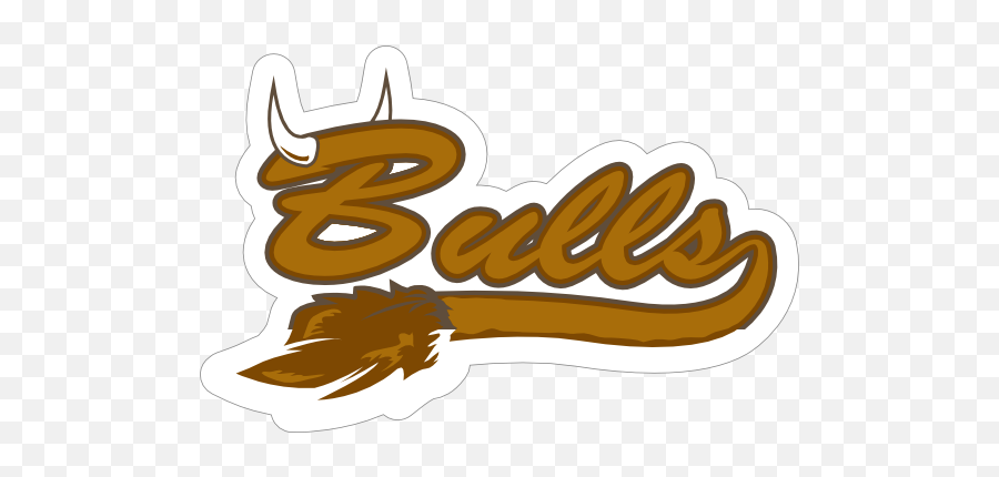 Bull Logo Type Mascot Sticker - Illustration Png,Bull Logo Image