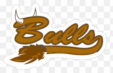 Bull Logo Type Mascot Sticker - Illustration png