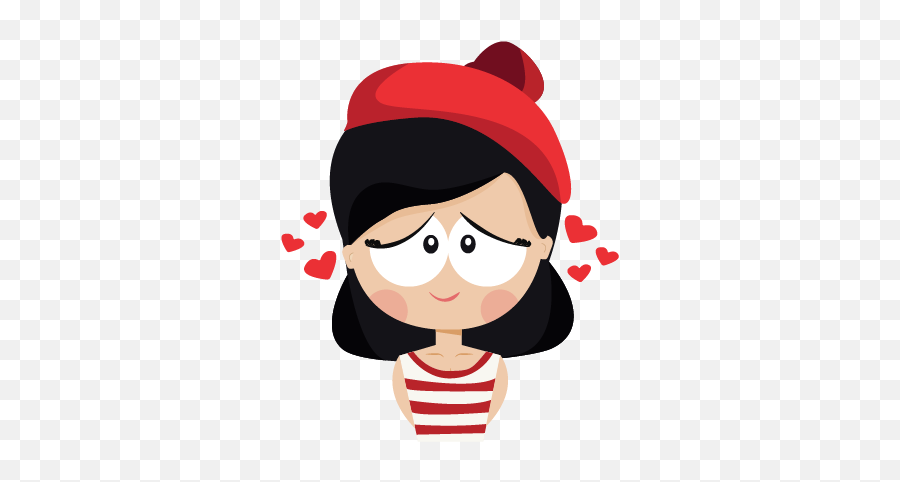 Cute Girl Stickers Messages Sticker - Cute Girl Sticker Png,Cute Stickers Png