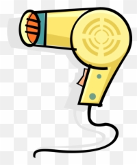 Vector Illustration Of Portable Electric Hair Dryer - Transparent Background Clipart png