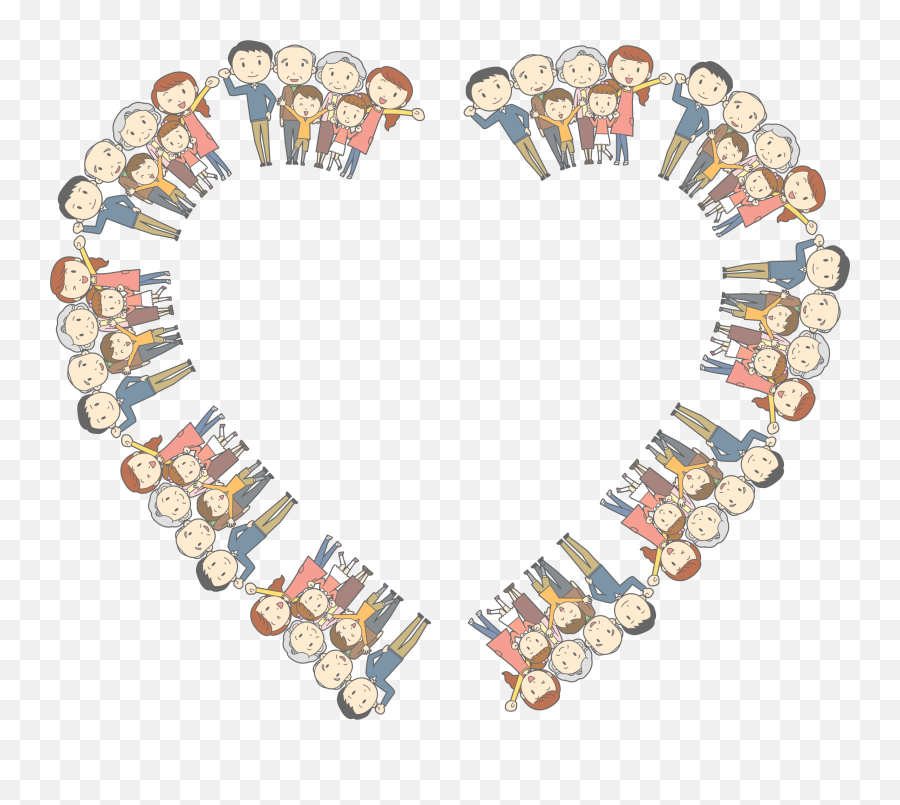 Family Heart Frame Free Svg - Heart Family Transparent Background Png,Heart Frame Png