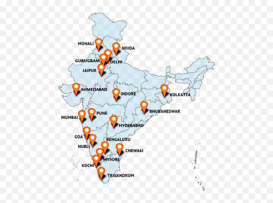 Networks - Our Branches In India Png,India Map Png