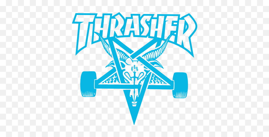 Download Thrasher Drawing - Transparent Blue Thrasher Logo Png,Thrasher Png