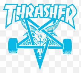 Download Thrasher Drawing - Transparent Blue Logo png