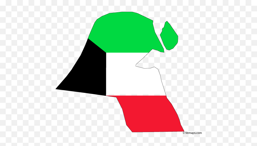 Flag Map Of Kuwait - Flag Kuwait Vector Map Png,Maps Png