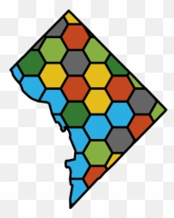 Dc Hex Map Sticker U2014 Washingcon - Clip Art png