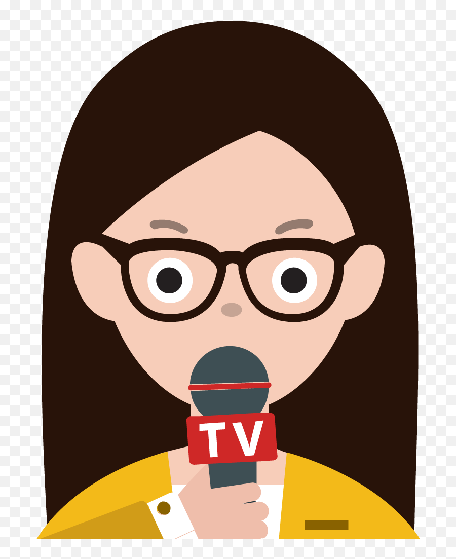 Png Free Tv Clipart Newspaper Reporter - News Reporter Clipart Png,Tv Clipart Png