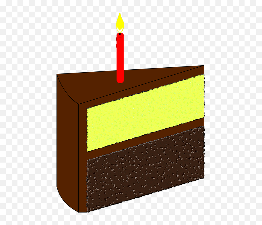 Birthday Cake Candle - Free Vector Graphic On Pixabay Fatia De Bolo Com Vela Png,Cake Slice Png