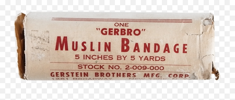 Vintage Muslin Bandage U2014 1 9 2 4 U S - Grated Parmesan Png,Bandage Png