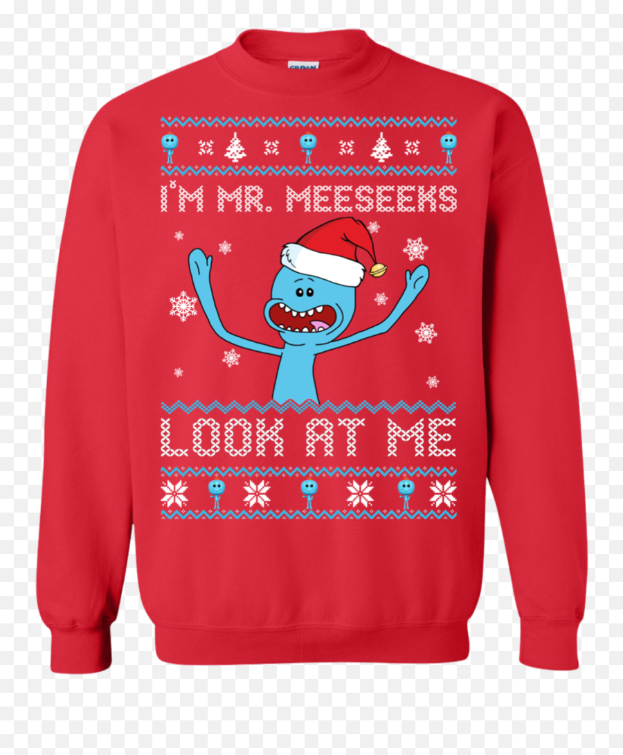 Rick And Morty - Iu0027m Mr Meeseeks Look At Me Christmas Sweater You Done Messed Up Aaron Sweater Png,Mr Meeseeks Png