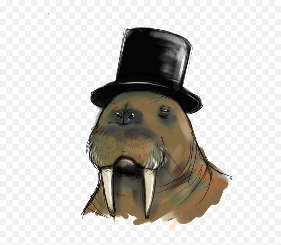 Walrus Png - Walrus In A Top Hat,Walrus Png
