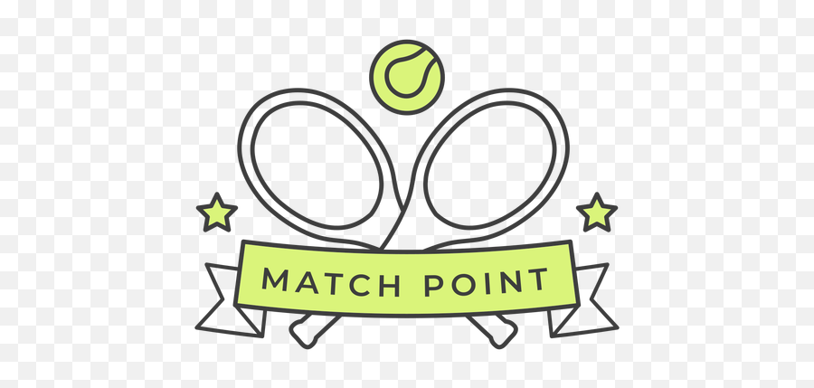 Match Point Racket Ball Star Colored Badge Sticker - Free 100th Day Crown Printable Png,Match Png