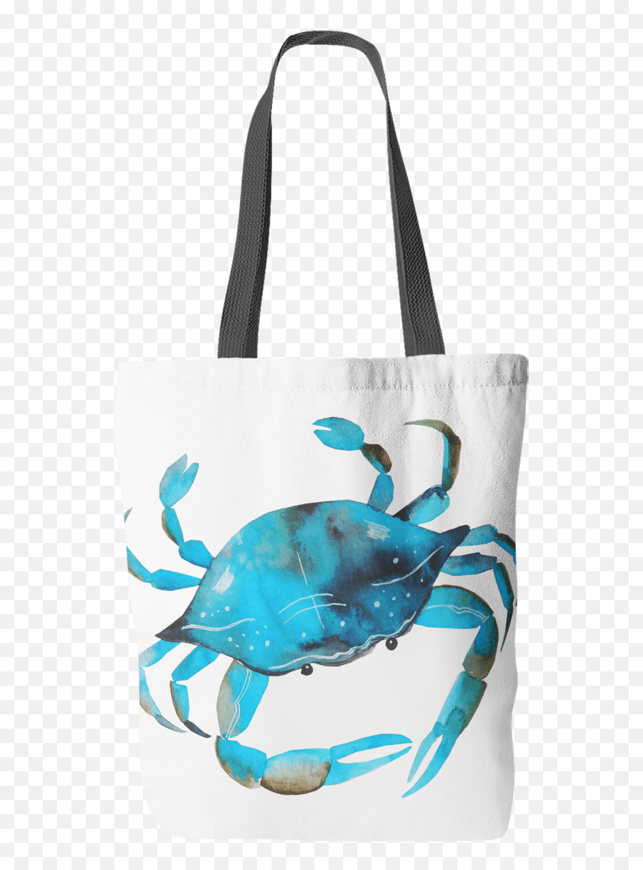 Download Blue Crab Watercolor Tote Bag - Blue Crab Throw Tote Bag Png,Blue Crab Png