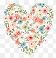 Floral Heart Png - Wedding Invitation Watercolor Painting Watercolor Heart Clipart Free,Watercolor Heart Png