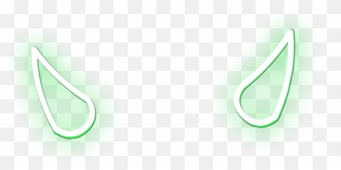 Devil Horns Green Neon Sticker - Png Transparent