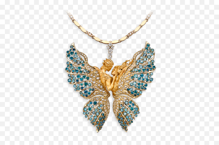 Download Magerit Butterfly Lovers Hd - Butterfly Lovers Necklace Png,Gold Butterfly Png