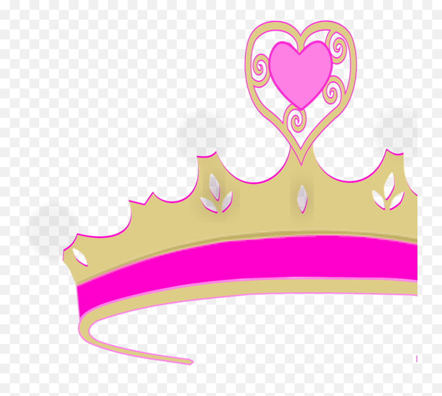 Pink Heart Crown Svg Vector Clip Art - Svg Princess Crown Clip Art Png,Heart Crown Png
