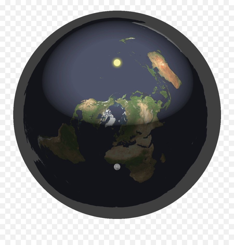 Moon Circle Above Our Flat Earth - Flat Earth Day And Night Png,Moon Gif Transparent