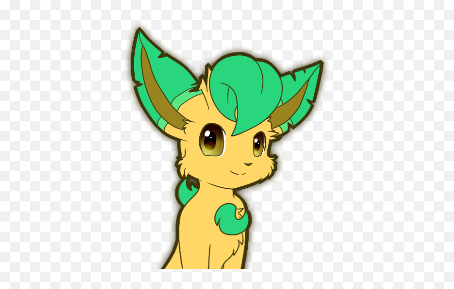 Download A Shiny Leafeon I Drew For An Art Trade - Leafeon Fictional Character Png,Leafeon Transparent