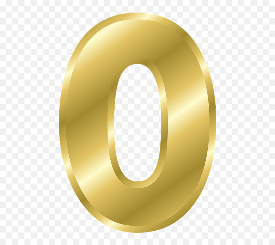 Download Number - Number 0 Gold Png,0 Png