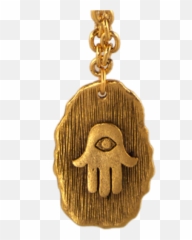Hamsa Charm Necklace - Solid Png,Hamsa Png