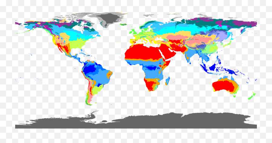 Köppen - High Resolution Simple World Map Png,Png Borders