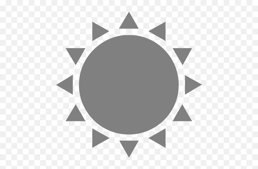 Gray Sun 6 Icon - Free Gray Sun Icons Decorative Png,Sun Icon Black And White
