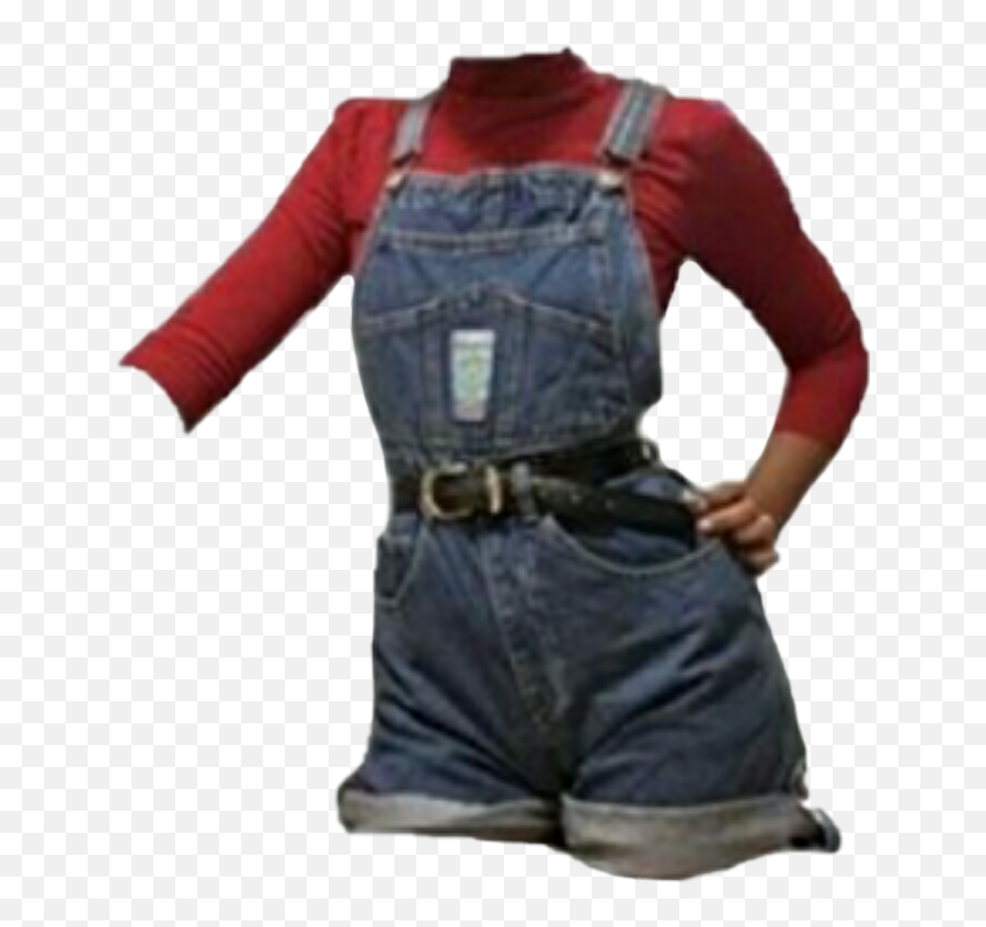 Outfit - Overall Shorts With Belt Png,Overalls Png