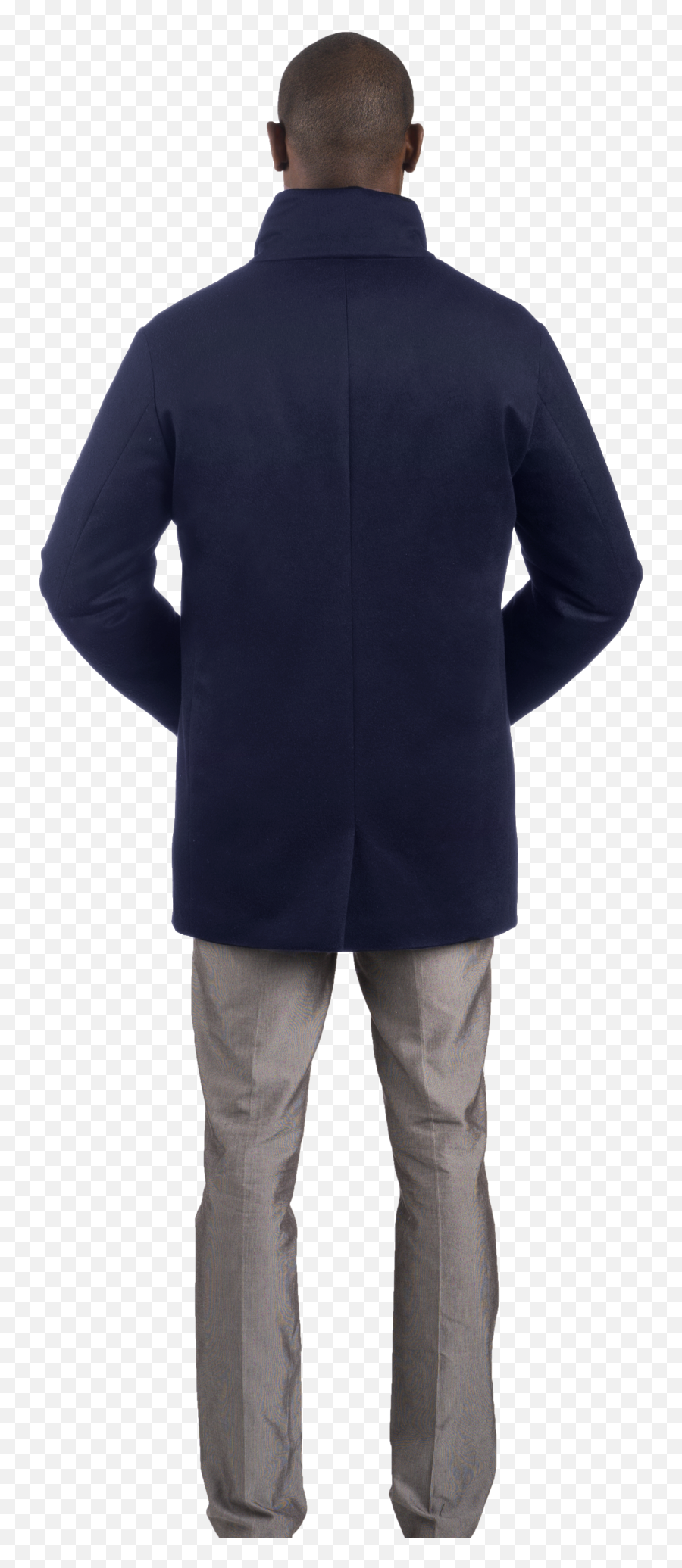 Pure Cashmere Car Coat Navy - Norwegian Wool Standing Png,Icon 13 Jacket