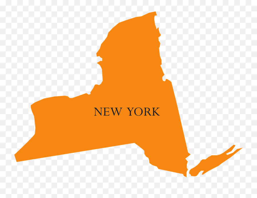 New York To Florida Map Clipart - Clip Art New York State Png,Florida Map Png
