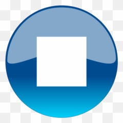 Blue Stop Button Png Svg Clip Art For Web - Download Icon
