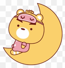 Sleep Blindfold Sticker - Good Night Bilndfolded Gif Cute Cartoon png