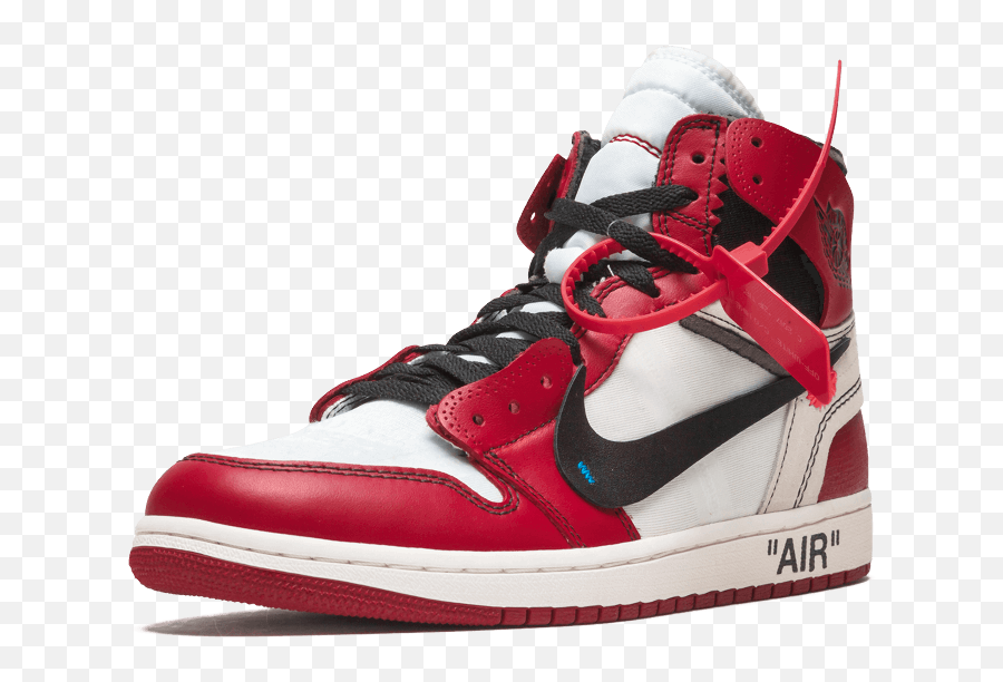 Download Hd Off White Nike Jordan - Jordan 1 Off White Png,Michael Jordan Crying Png