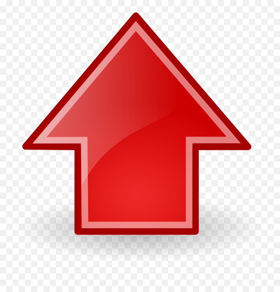 Upload Icon In Red Color Png Image - Red Up Arrow Png,Red Triangle Png