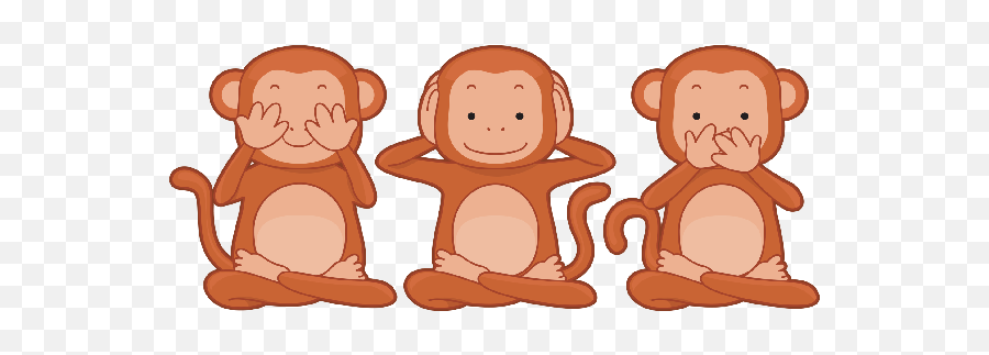 Library Of Wise Monkey Png Transparent Files - Three Wise Monkeys Clipart,Cute Monkey Png