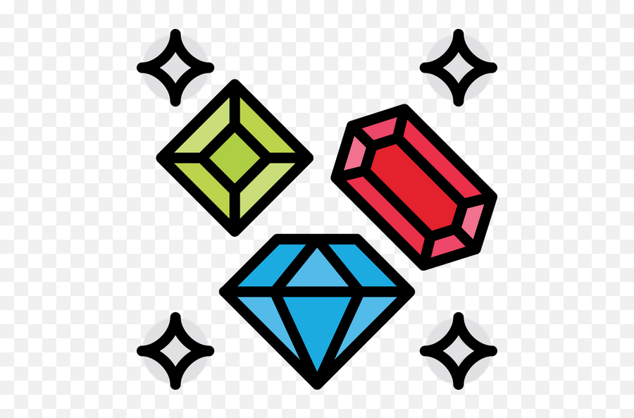Gems Icon Of Colored Outline Style - Available In Svg Png Transparent Gemstones Icon,Gems Png