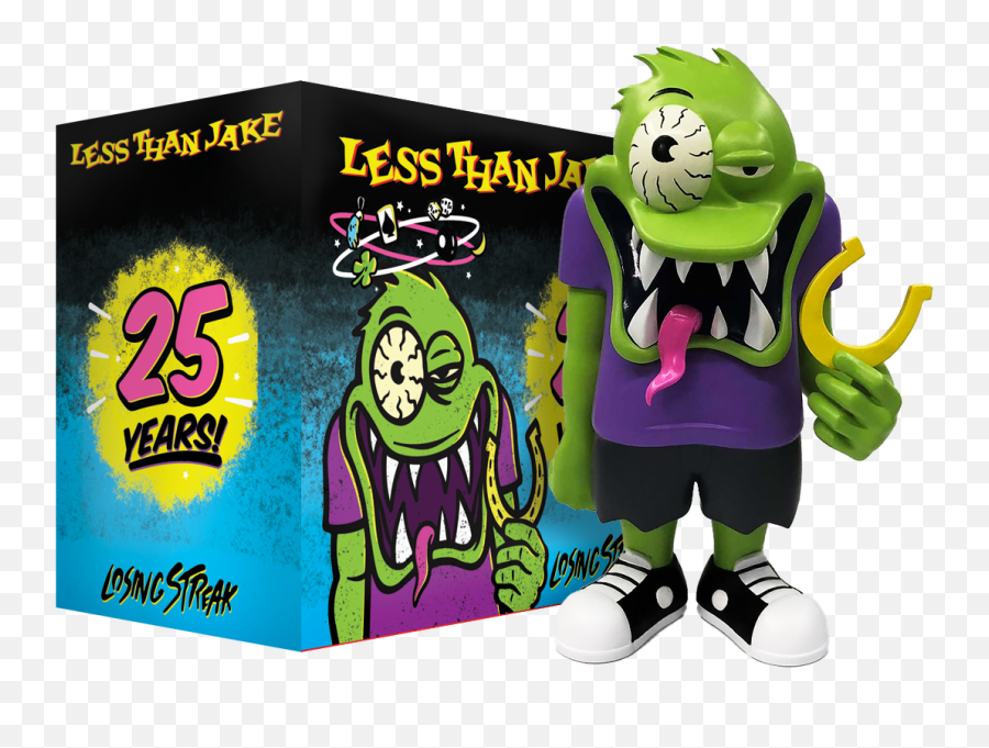 Less Than Jake - Limited Edition Collectible Losing Streak Monster Figure Pre Order Shipping 062022 Png,Streak Icon