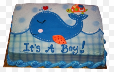 Babyshowertwelve - 2 Its A Boy Whale Cake Full Size Png Birthday Cake,Its A Boy Png