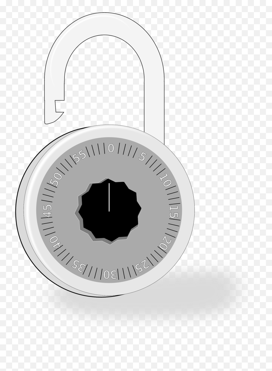 Lock Clipart Number Transparent Free - Combination Lock Clipart Png,Lock Png