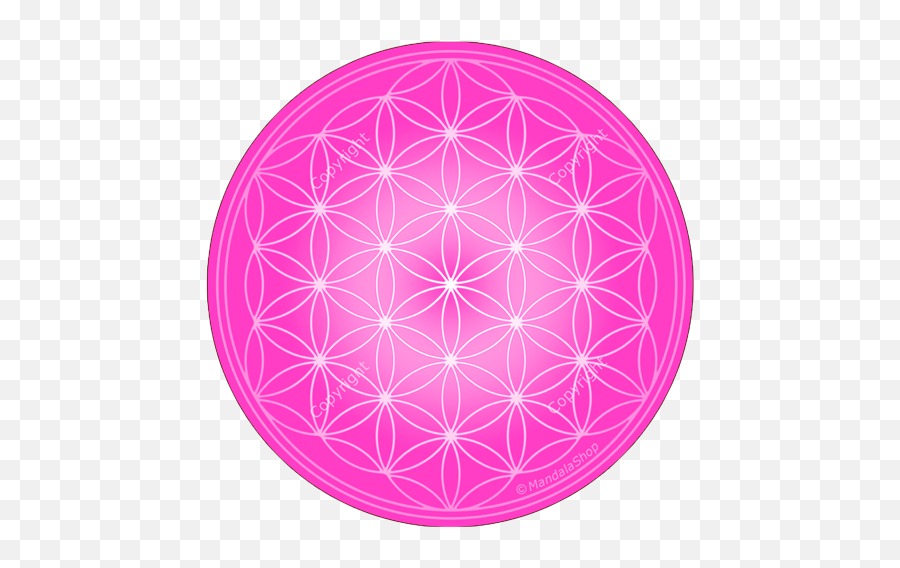 Round Mouse Pad - Rose Flower Of Life Pink Flower Of Life Png,Flower Of Life Png