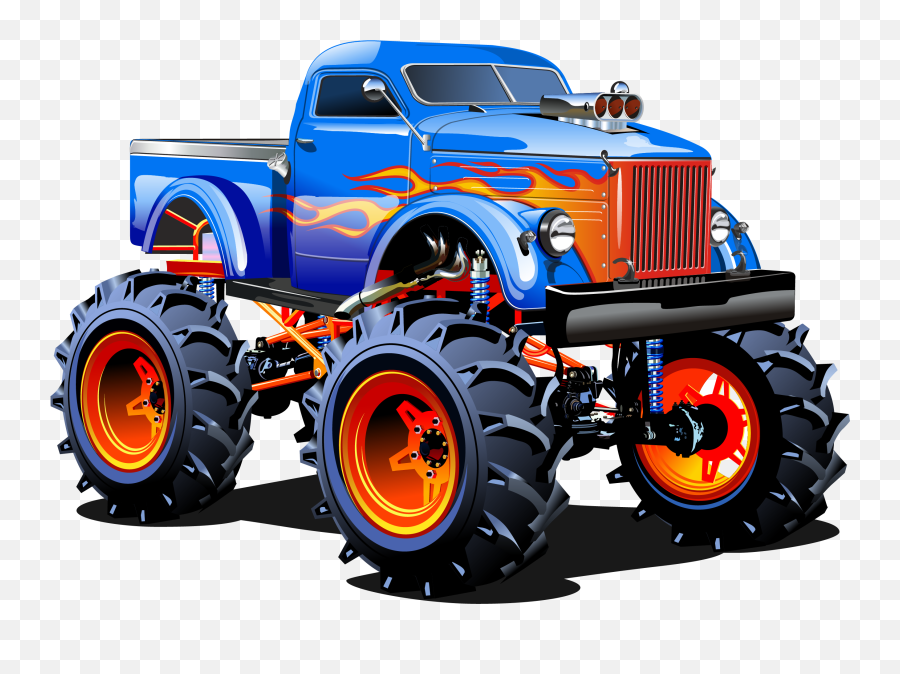 Clipart Car Monster Transparent Free - Monster Truck Vector Png,Blaze And The Monster Machines Png