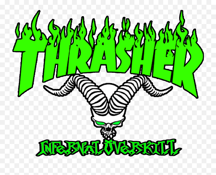Green Thrasher Logo Png Image With - Thrasher Png,Thrasher Png