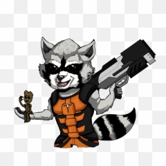 Rocket Raccoon - Rocket Raccoon Drawing Png,Rocket Raccoon Png