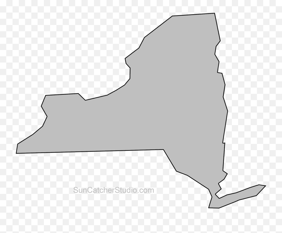 New York Map Outline Png Shape State - New York State Outline Png,New York State Png