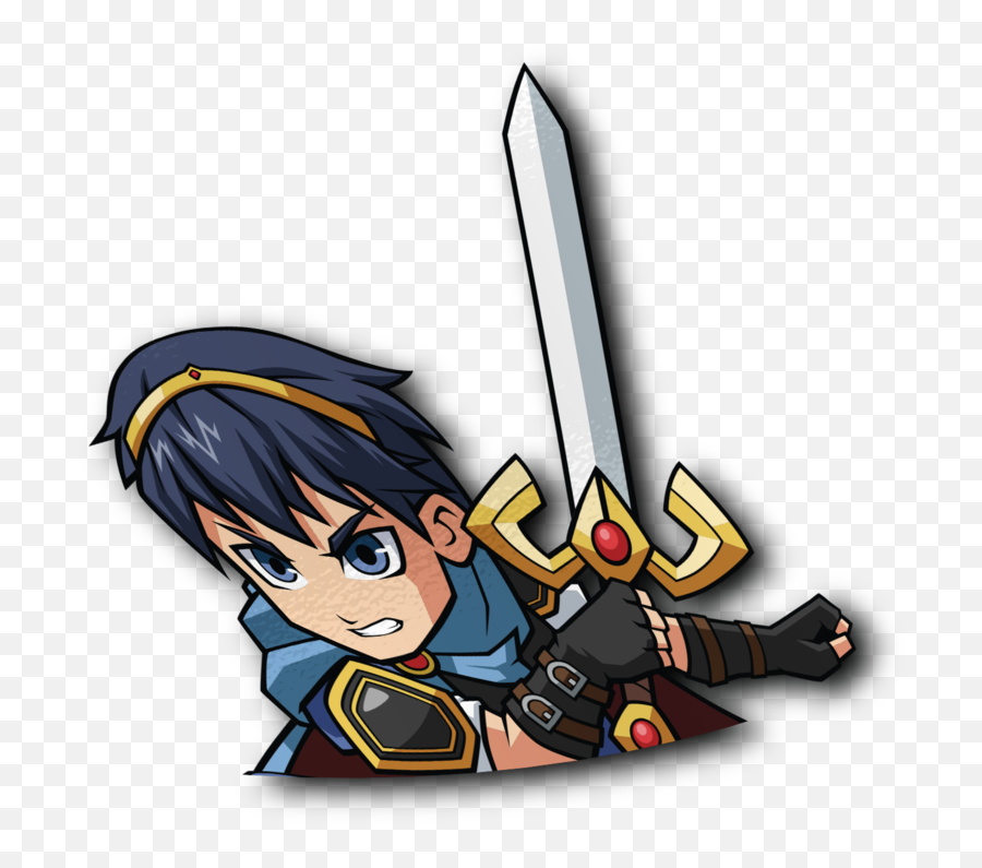 Marth Half Sticker - Cartoon Png,Marth Png