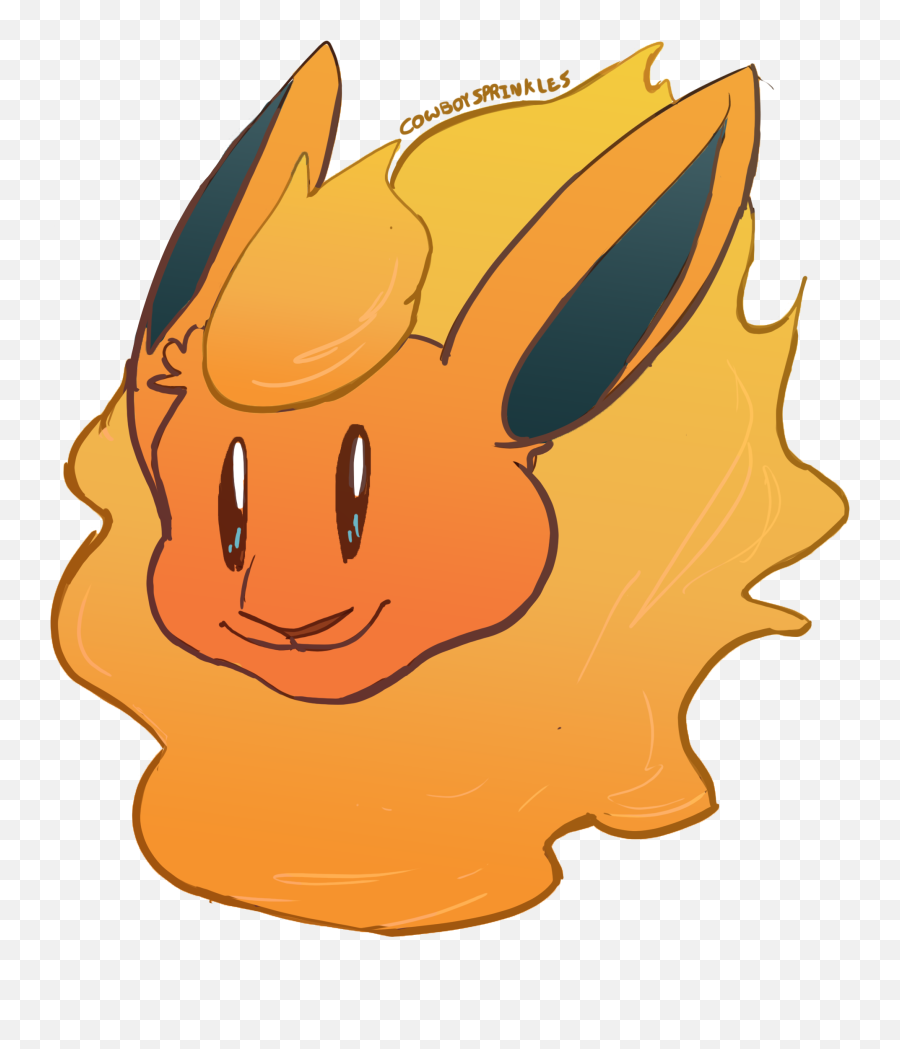 Flareon By Cowboysprinkles - Cartoon Png,Flareon Png