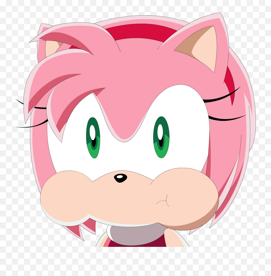 Sonic X - Amy Rose Puffy Cheeks Png,Amy Rose Png