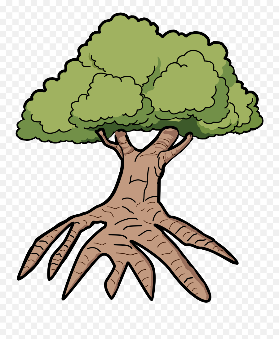 Tree Log Png - Big Tree With Roots Clipart,Log Png