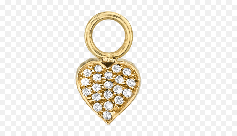 Diamond Heart Hoop Charm - Solid Png,Diamond Heart Png