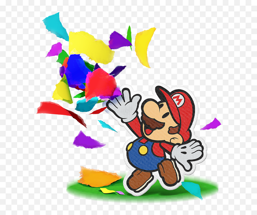 Throwing Confetti - Paper Mario The Origami King Sumo Bro Png,Paper Mario Png